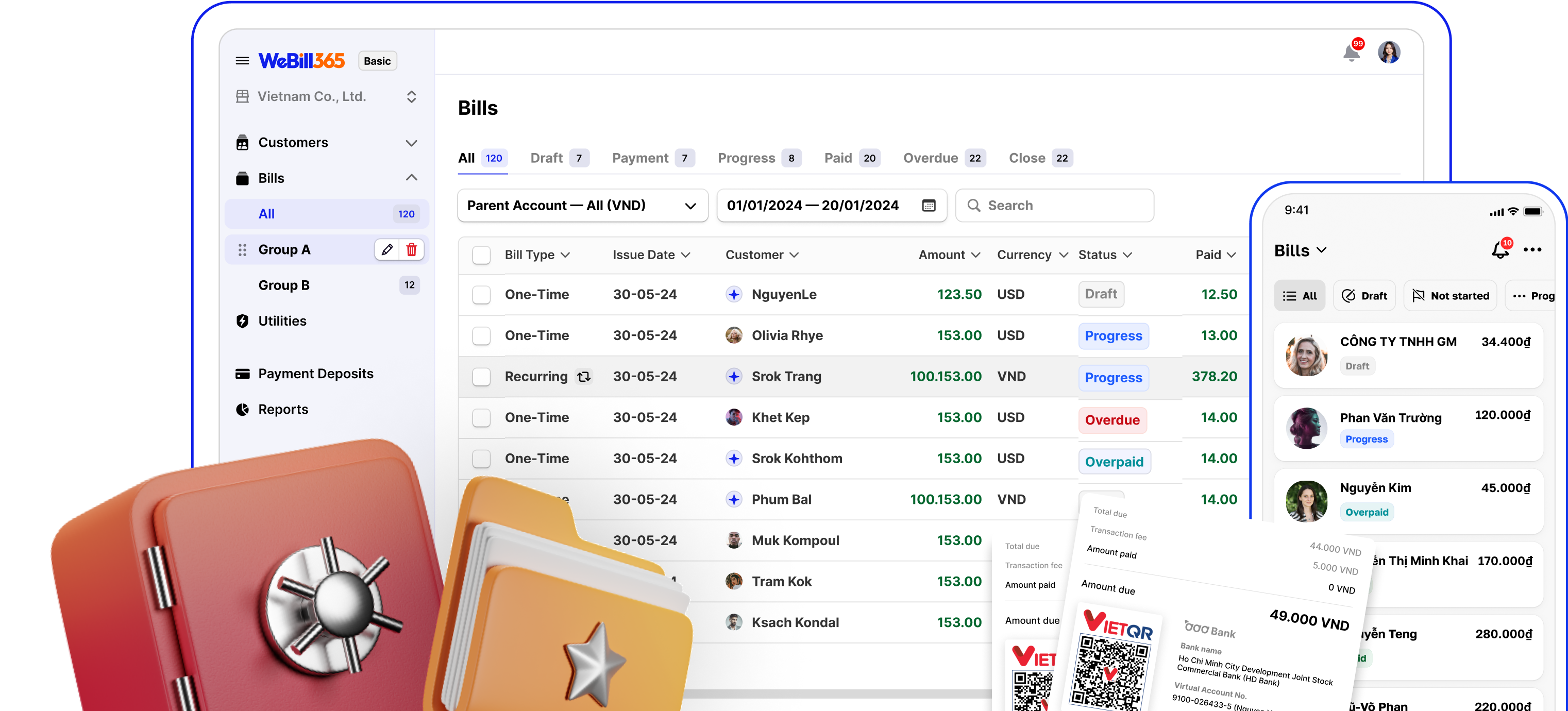 WeBill365 with PPCBank Platform